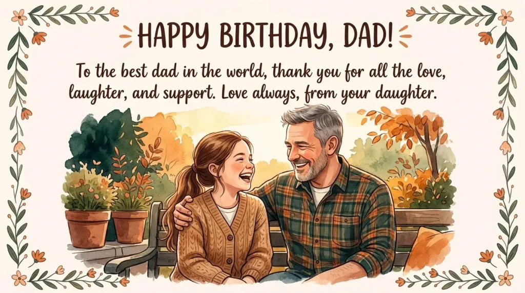 Birthday Wishes for Father from Daughter