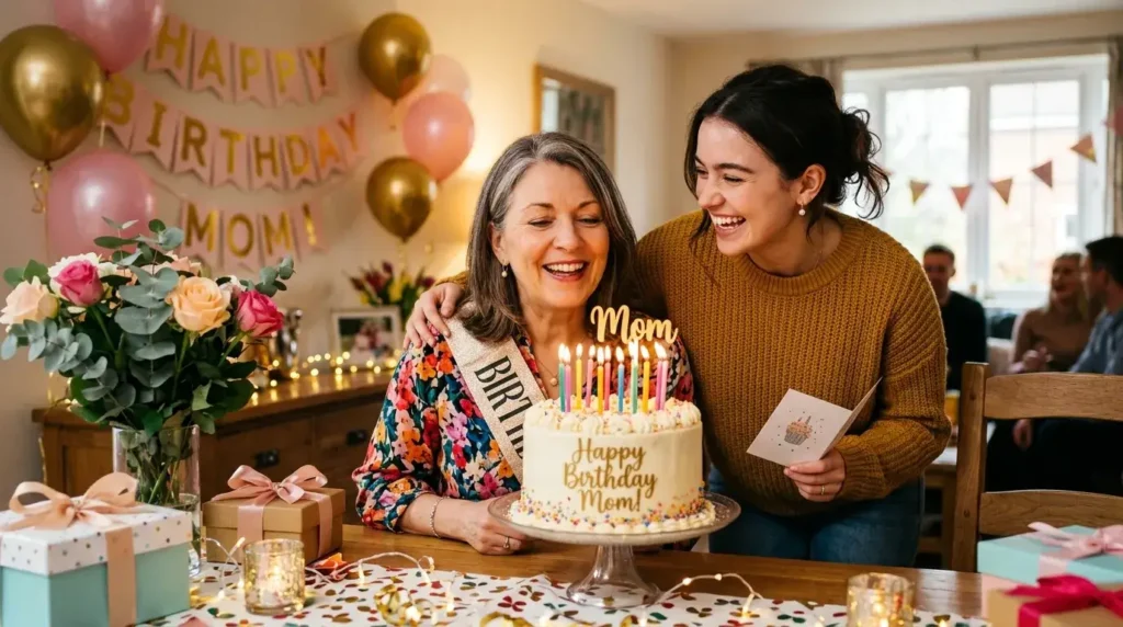 Celebration Birthday Wishes for Mother from Daughter
