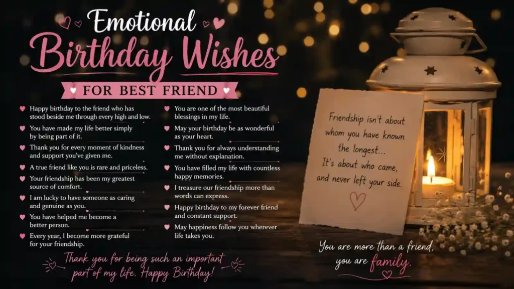 Emotional Birthday Wishes for Best Friend