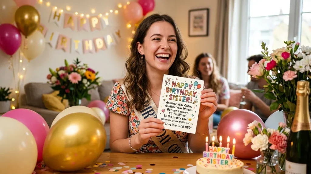 Funny Simple Birthday Wishes for Sister