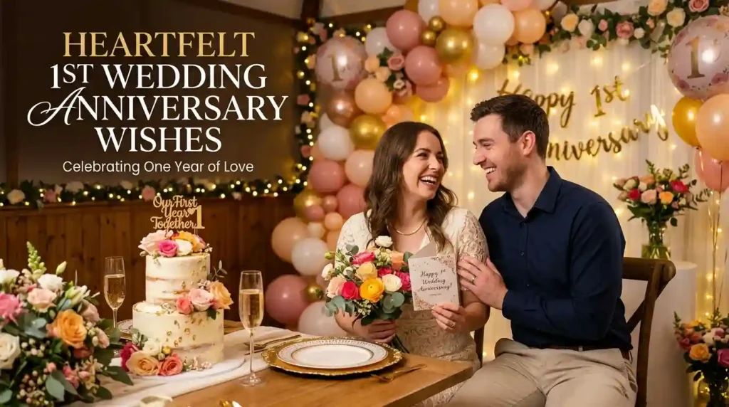 Heartfelt 1st Wedding Anniversary Wishes