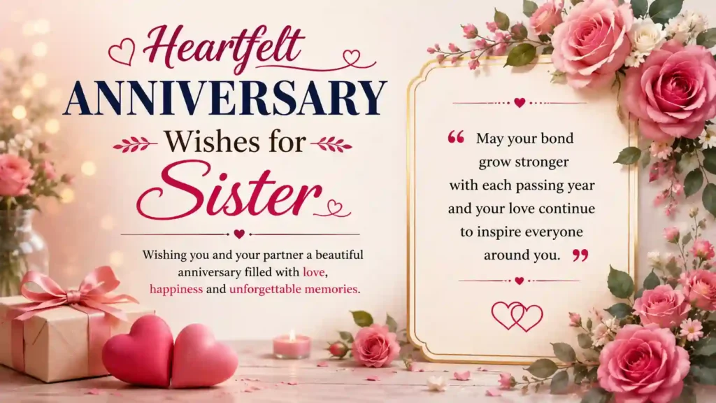 Heartfelt Anniversary Wishes for Sister