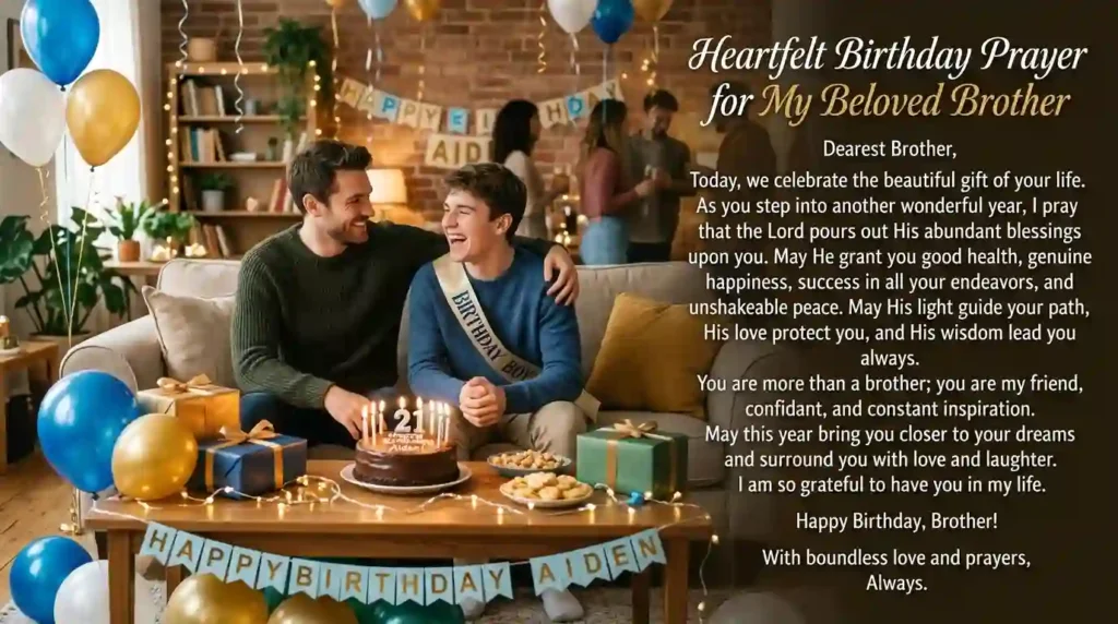 Heartfelt Birthday Prayer for Brother
