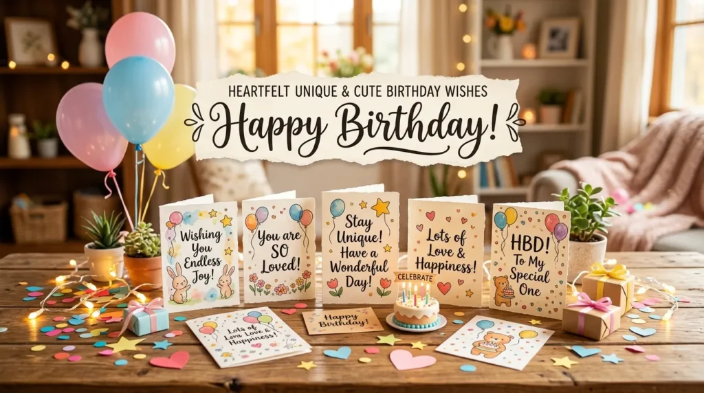 Heartfelt Unique Cute Birthday Wishes