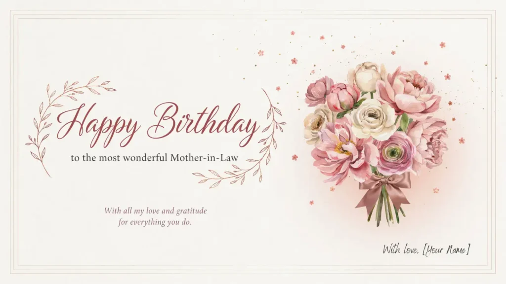 Loving Birthday Wishes for Mother in Law