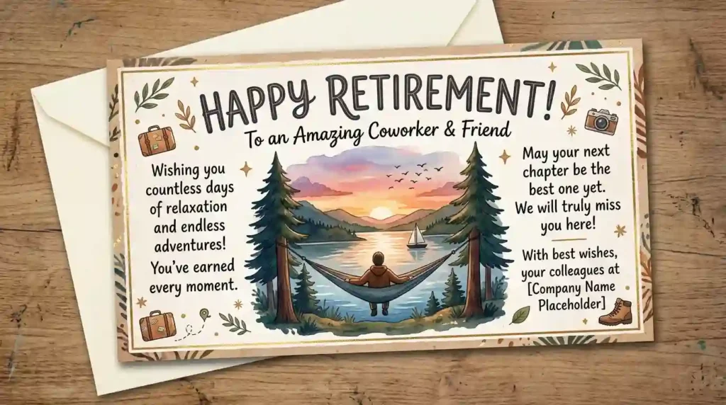 Retirement Card Greetings for Coworker