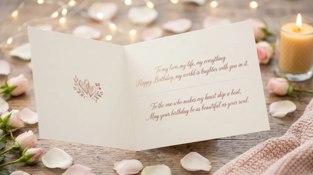 💖 Romantic 2 Line Birthday Wishes