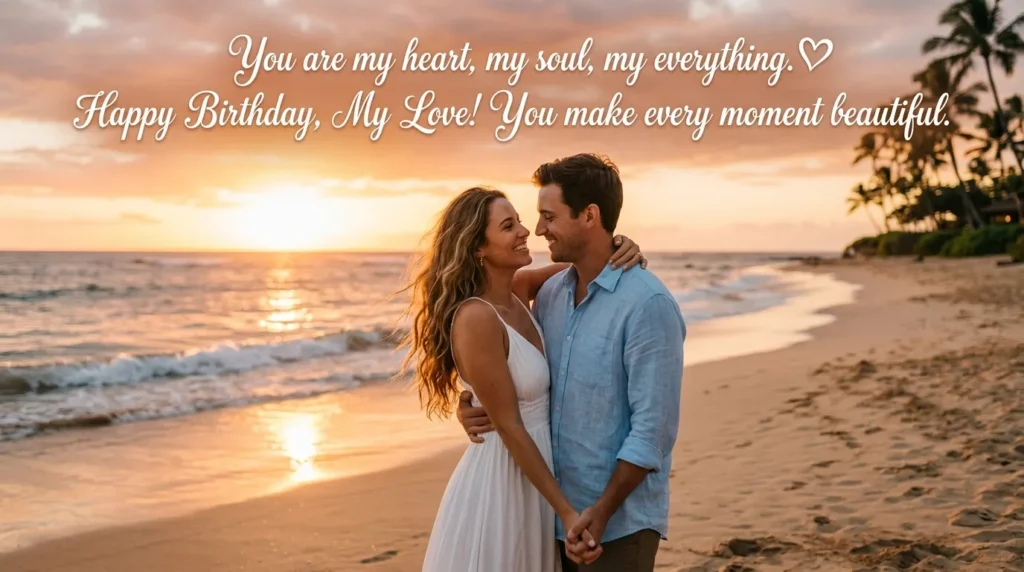 Romantic 2 Line Heart Touching Birthday Wishes