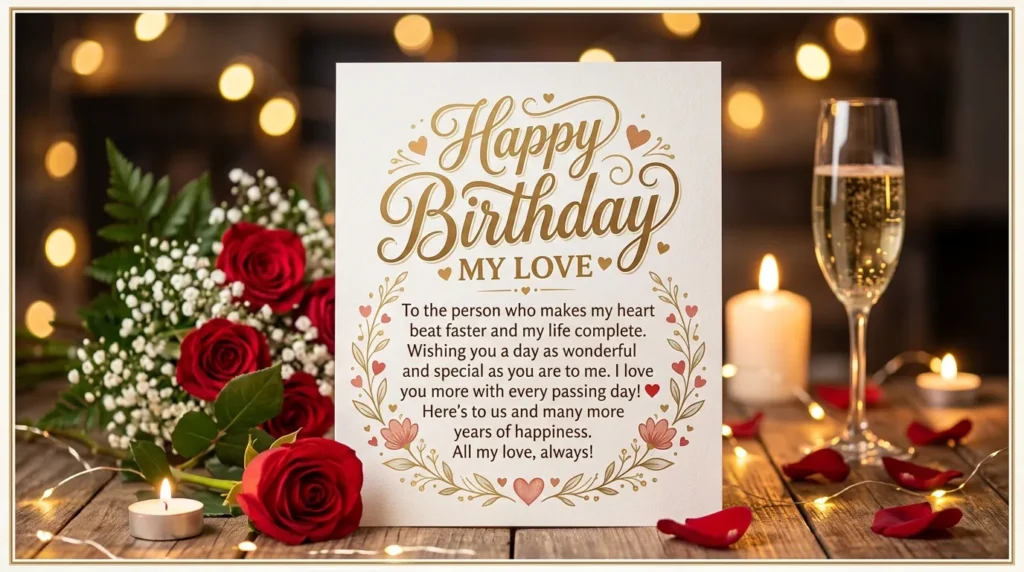 Romantic Birthday Wishes for WhatsApp
