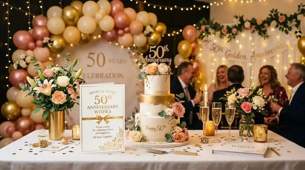 Short & Sweet 50th Anniversary Wishes