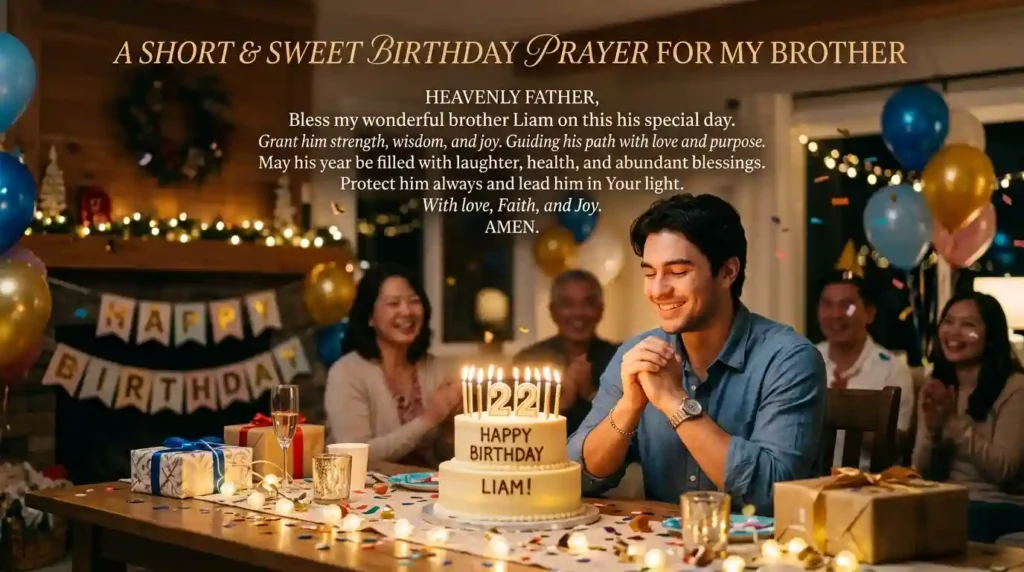 Short & Sweet Birthday Prayer for Brother
