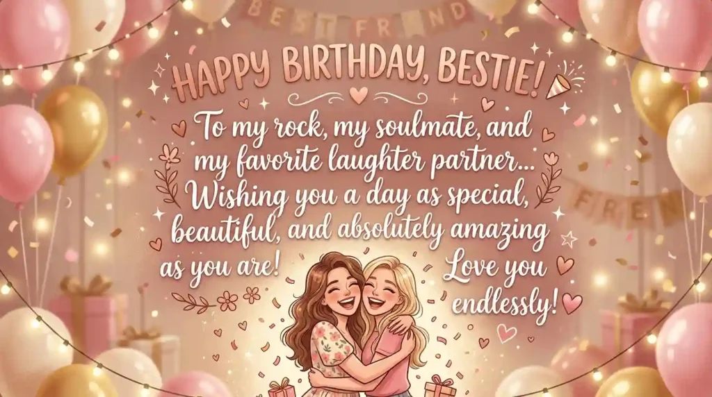 Short & Sweet Touching Birthday Wishes for Best Friend Girl