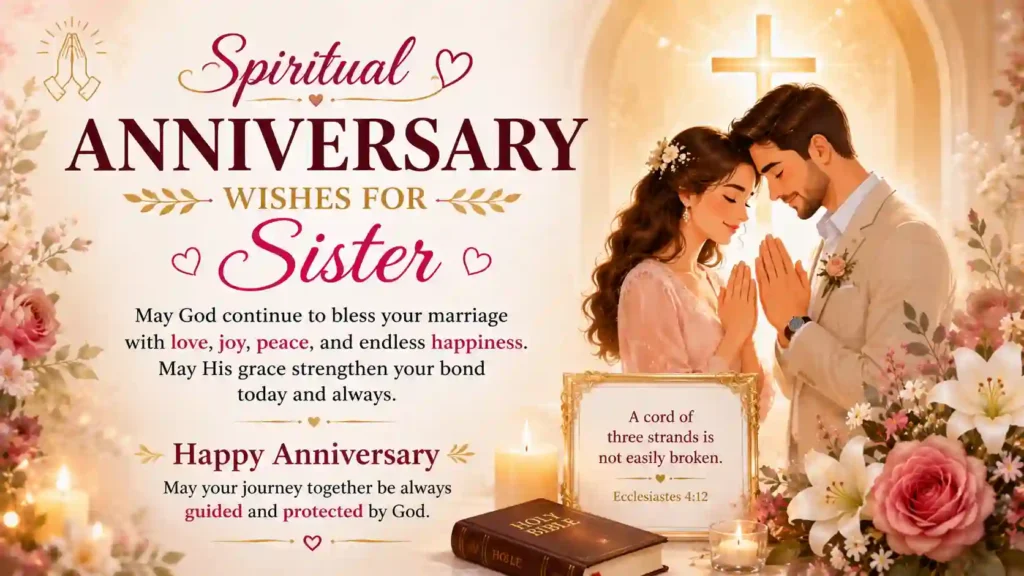 Spiritual Anniversary Wishes for Sister