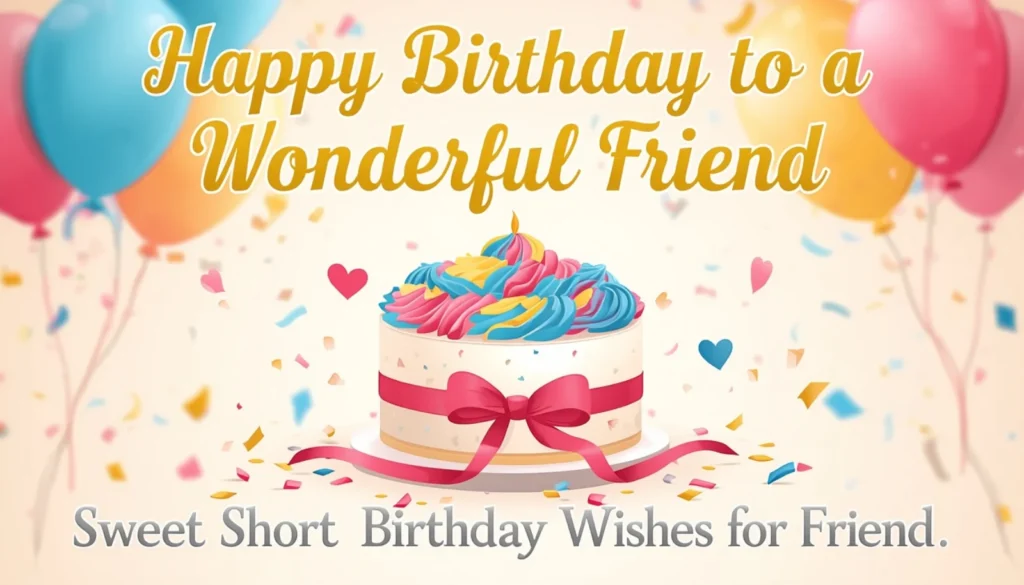 Sweet Short Birthday Wishes for Friend