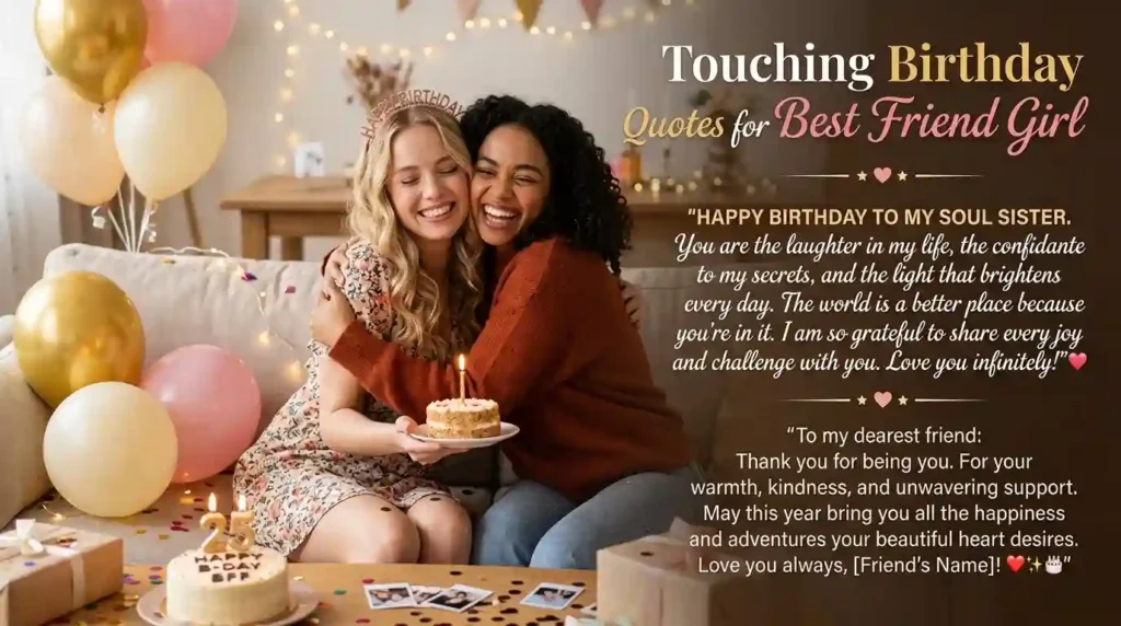 Touching Birthday Quotes for Best Friend Girl