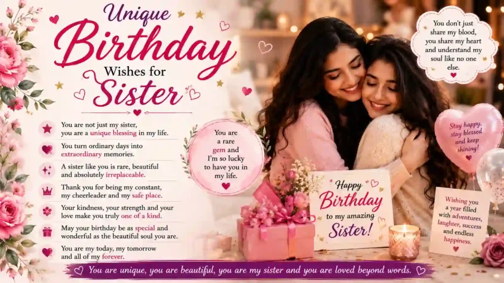 Unique Birthday Wishes for Sister