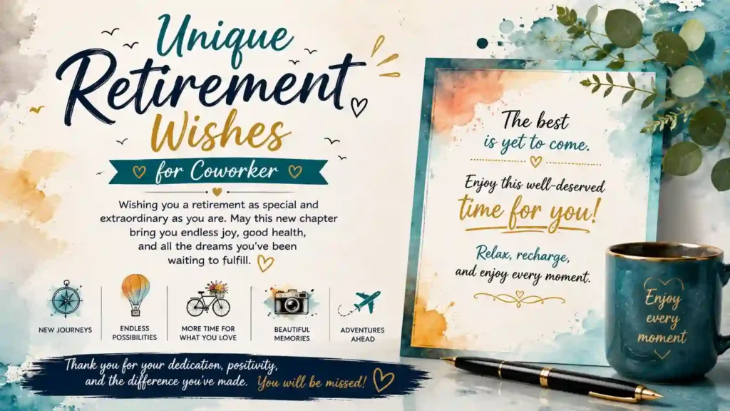 Unique Retirement Wishes for Coworker