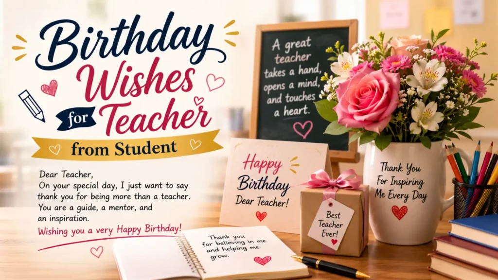 Birthday Wishes for Teacher from Student