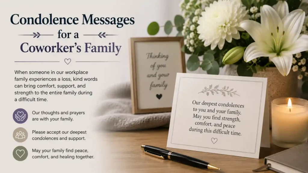 Condolence Messages for a Coworker's Family