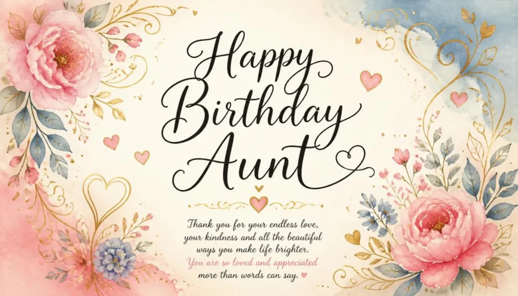 Heart Touching Birthday Wishes for Aunt
