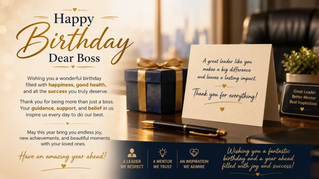 Heart Touching Birthday Wishes for Boss in English