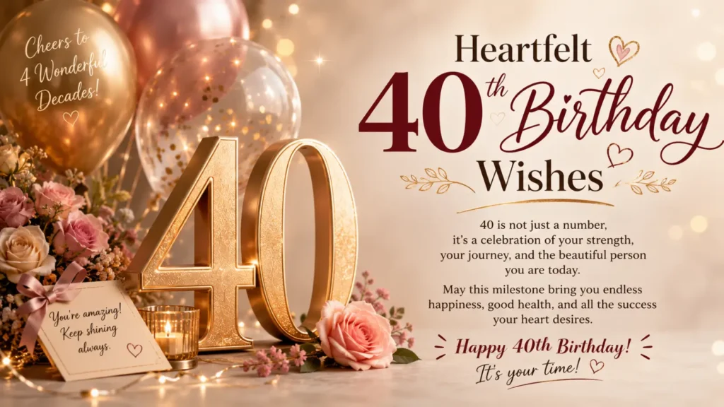 Heartfelt 40th Birthday Wishes