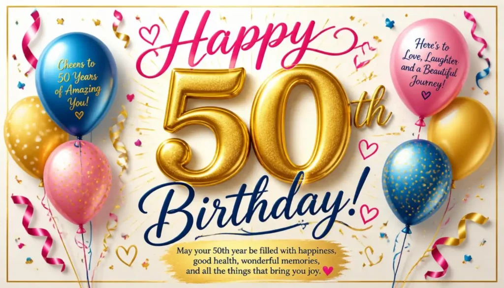 Heartfelt 50th Birthday Wishes