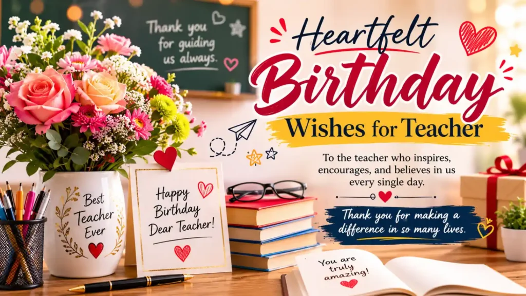 Heartfelt Birthday Wishes for Teacher