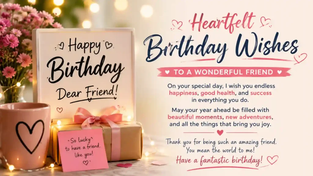 Heartfelt Birthday Wishes to a Friend