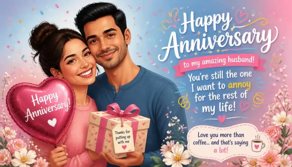 Heartfelt Funny Anniversary Wishes for Husband
