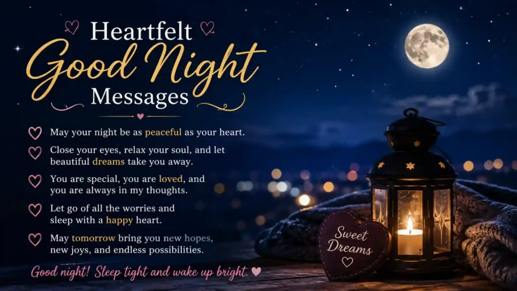 Heartfelt Good Night Messages