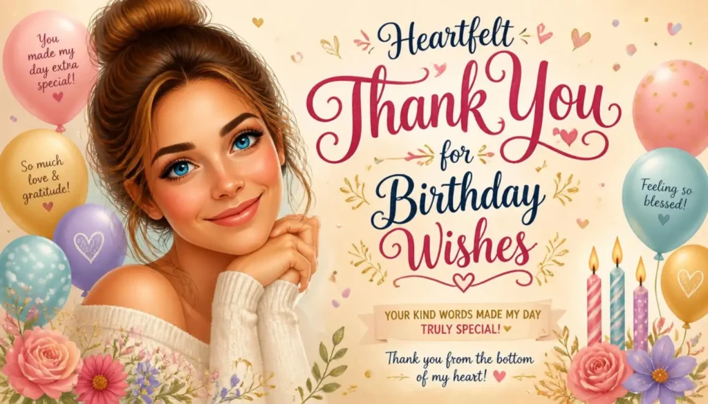 Heartfelt Thank You for Birthday Wishes