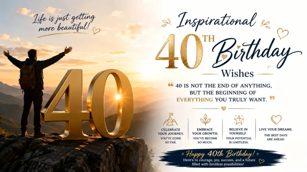 Inspirational 40th Birthday Wishes