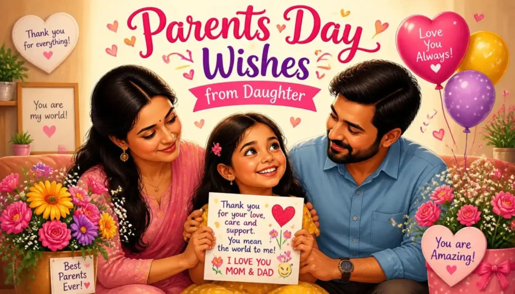 Parents Day Wishes from Daughter
