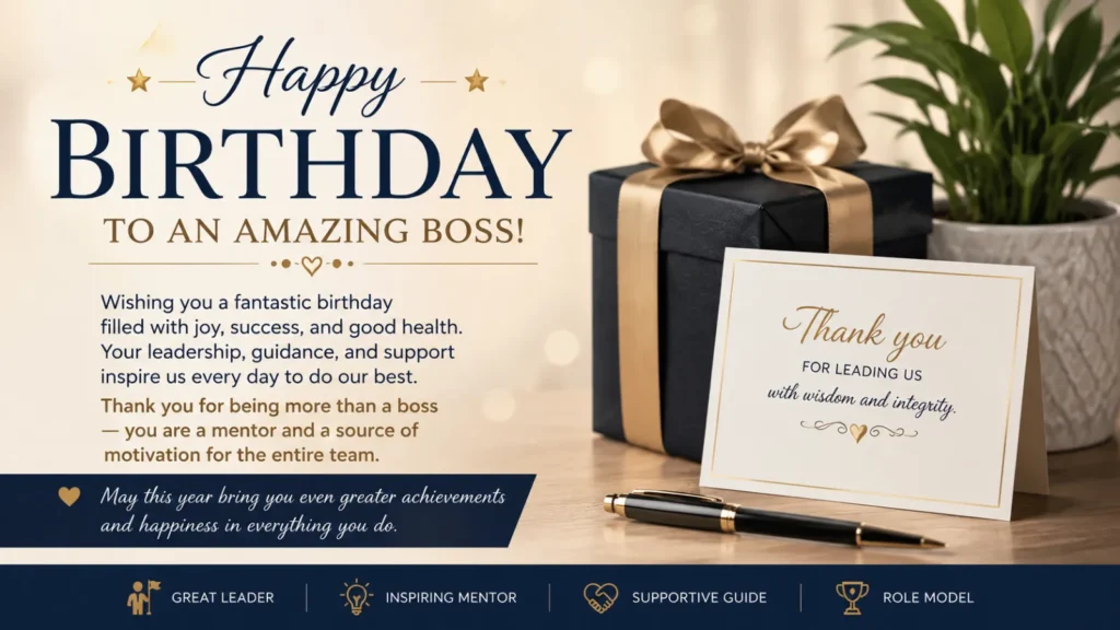 Professional Birthday Wishes for Boss
