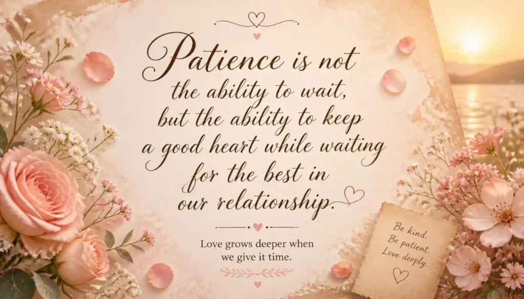  Relationship Patience Quotes