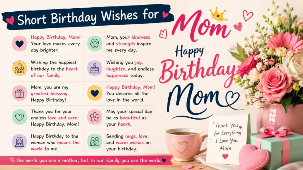 Short Birthday Wishes for Mom