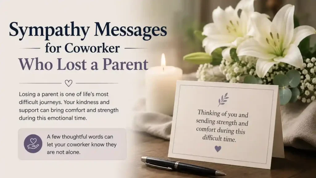 Sympathy Messages for Coworker Who Lost a Parent
