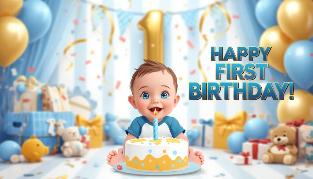 Unique First Birthday Wishes for Baby Boy