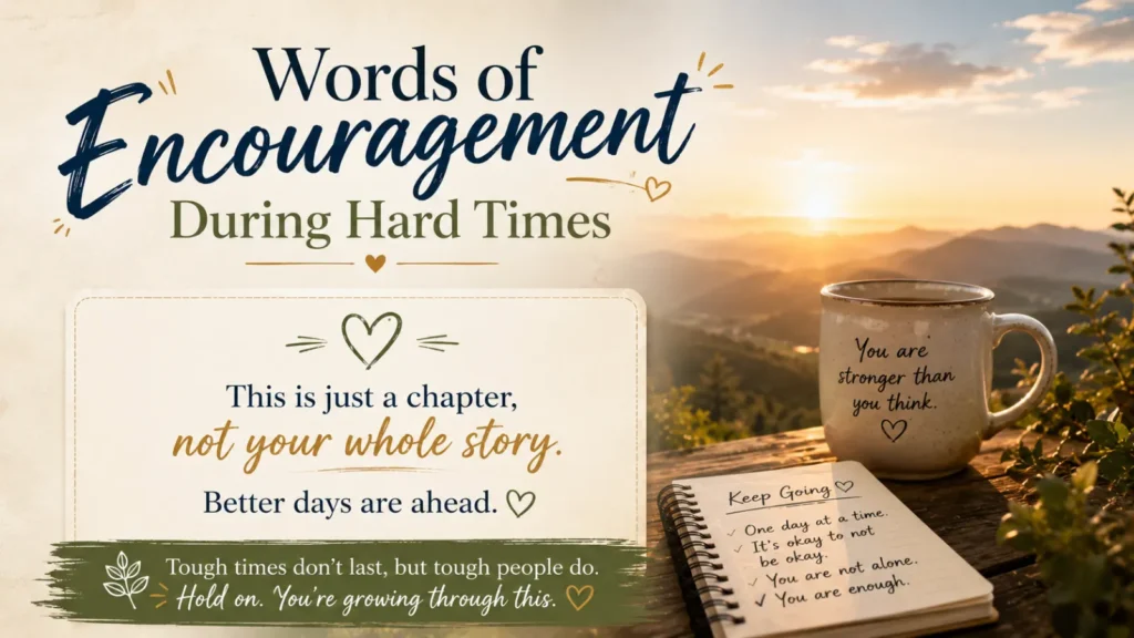 Words of Encouragement During Hard Times