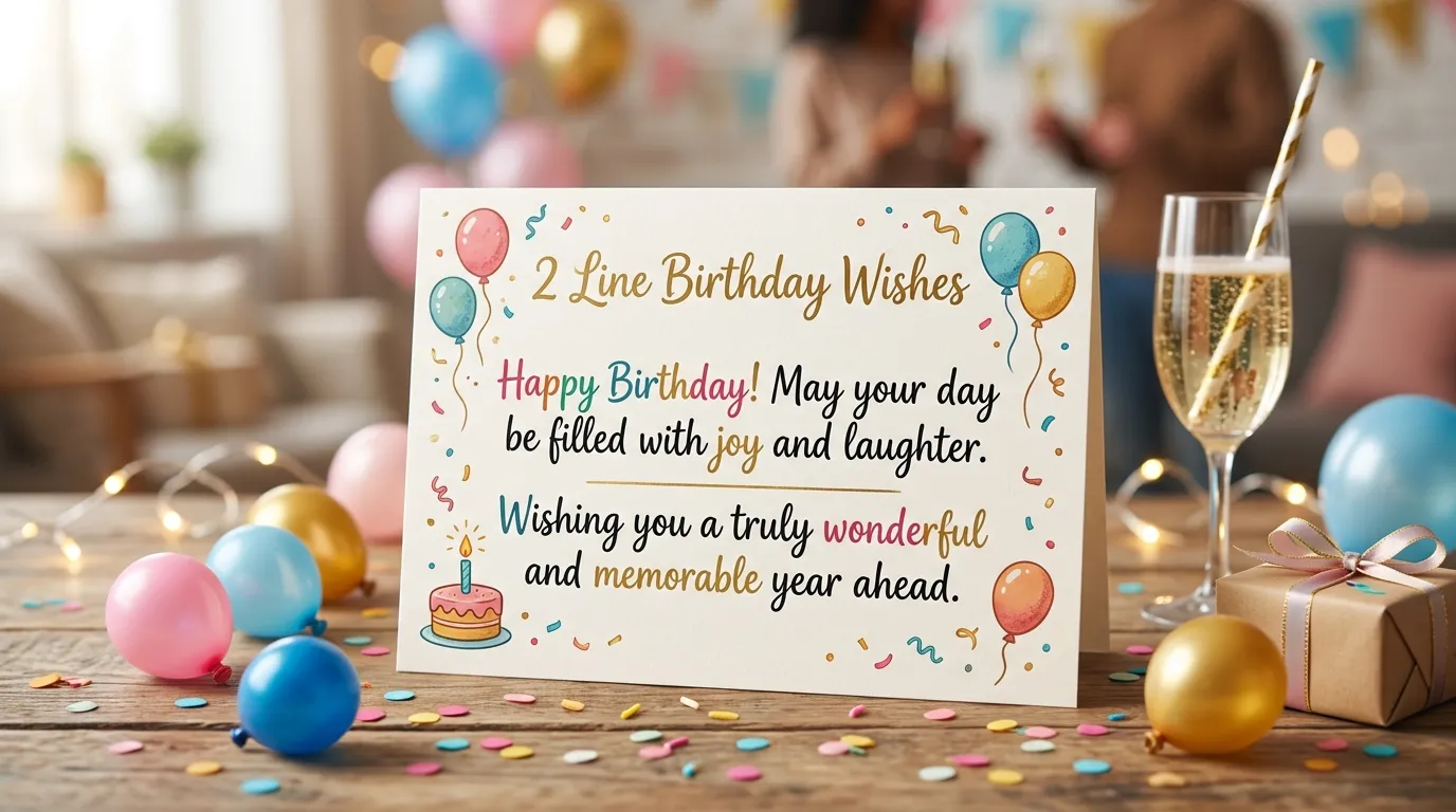 2 Line Birthday Wishes