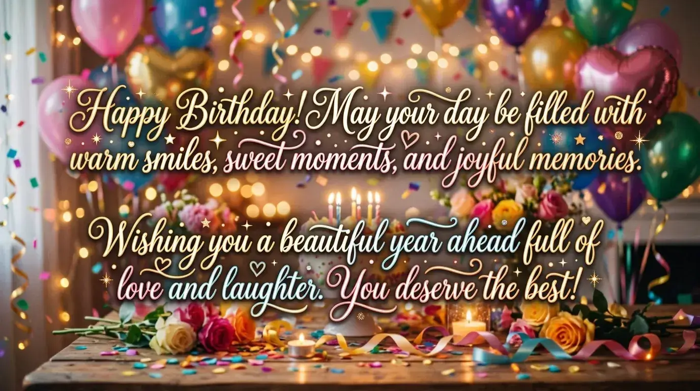 2 Line Heart Touching Birthday Wishes