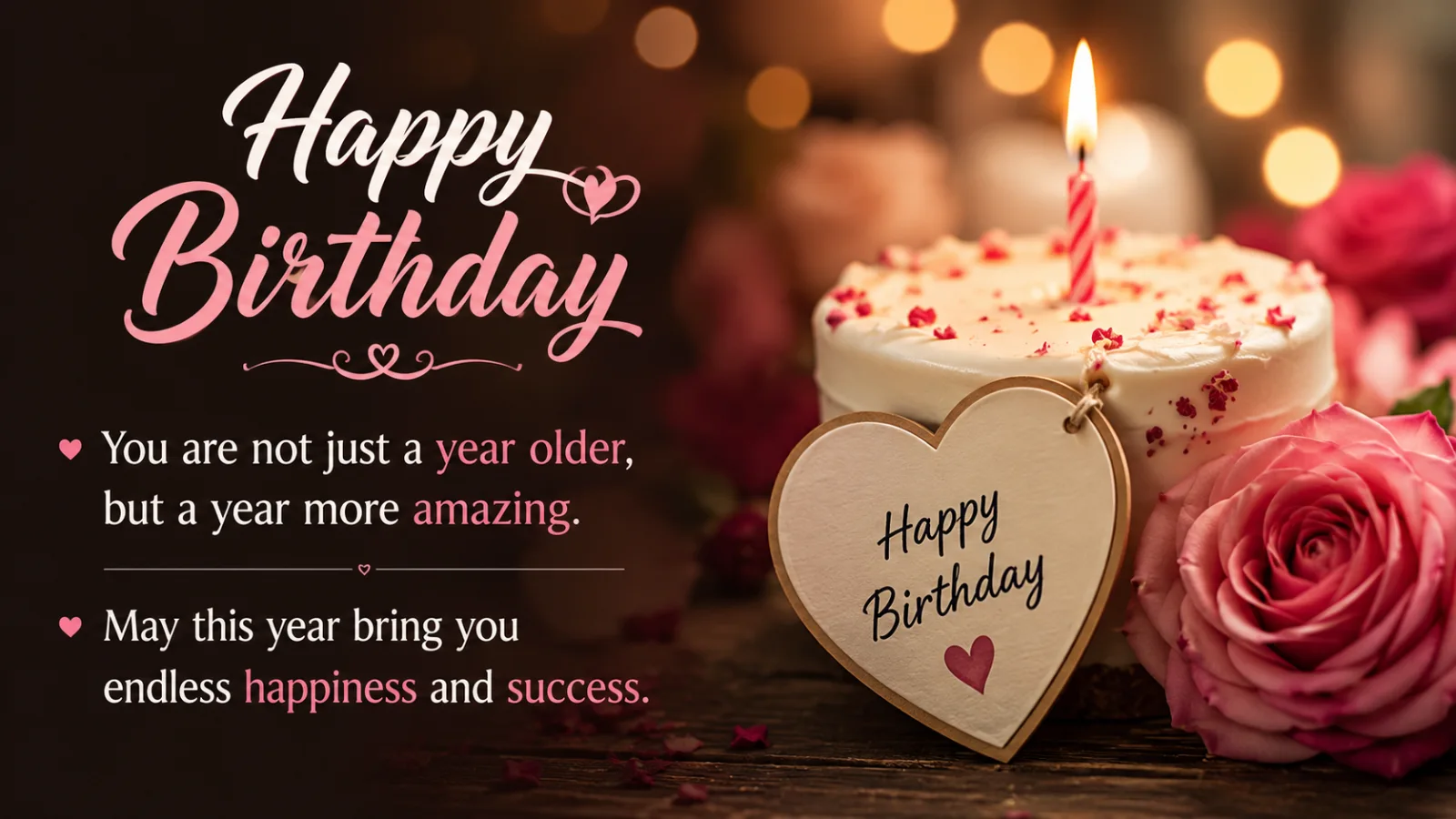 2 Line Heart Touching Birthday
