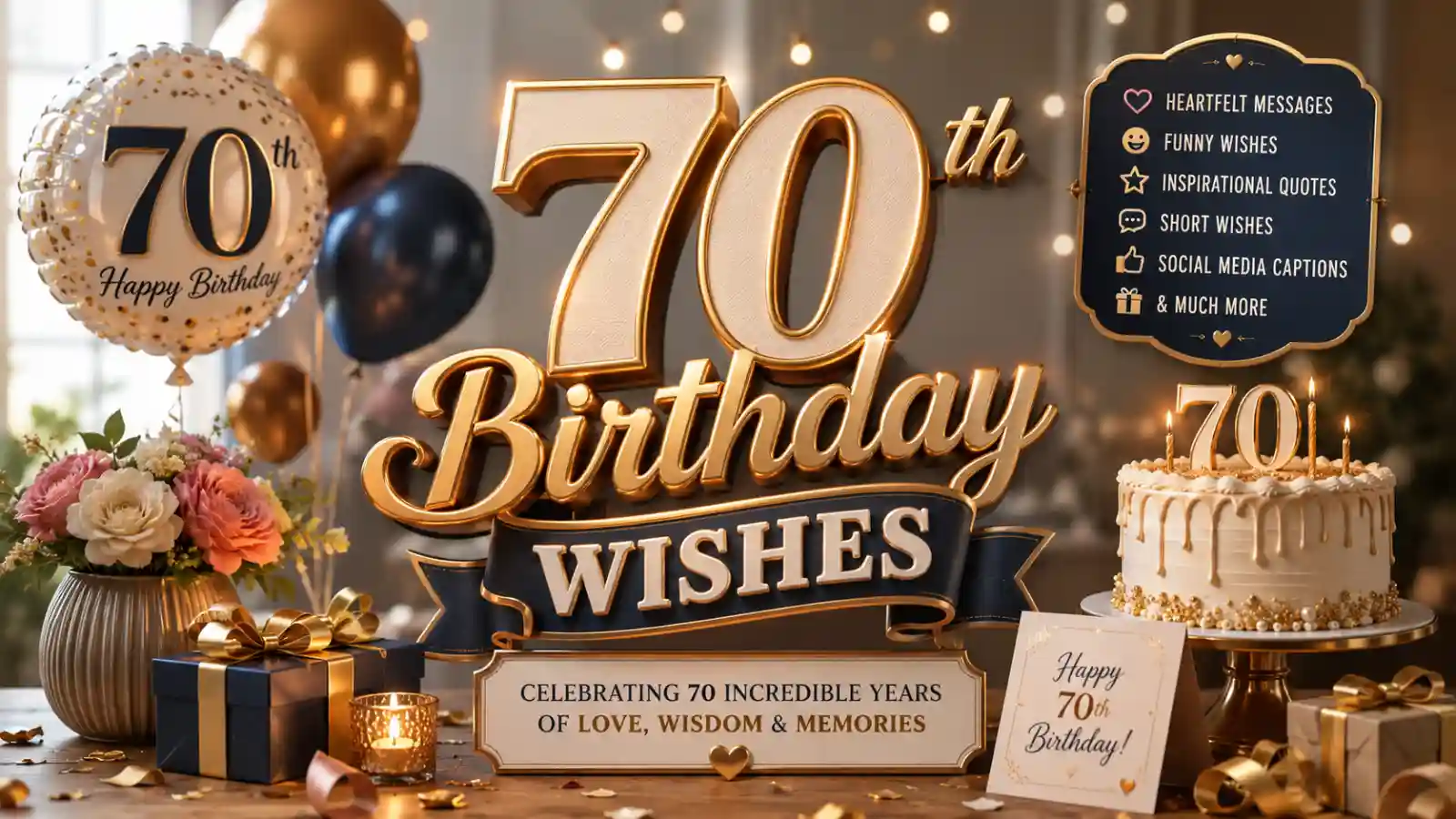 70th birthday wishes