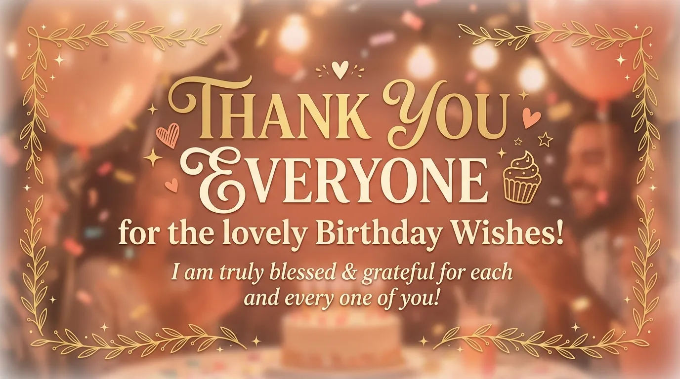 thank You Everyone for the Birthday Wishes