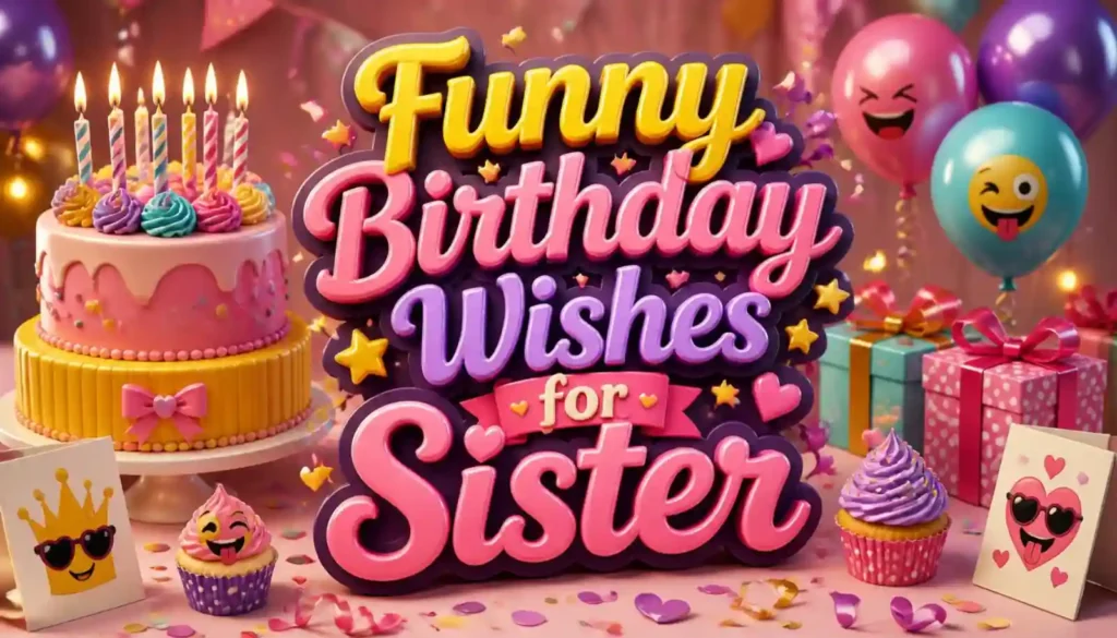 Funny Birthday Wishes for Sister