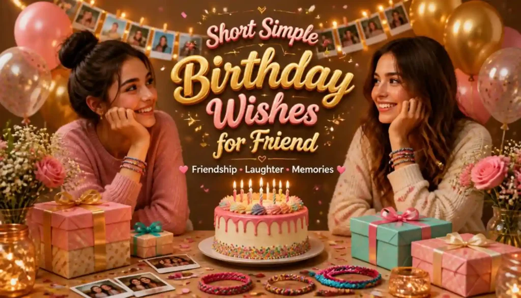 Short Simple Birthday Wishes for Friend