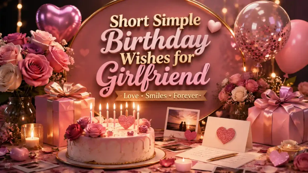 Short Simple Birthday Wishes for Girlfriend