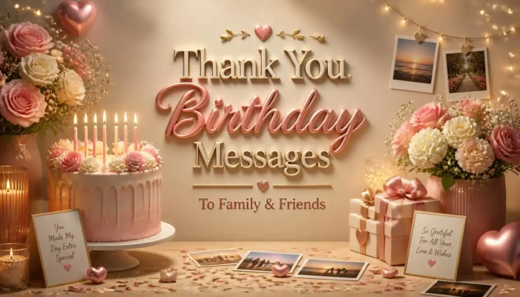 Thank You Birthday Messages to Family and Friends