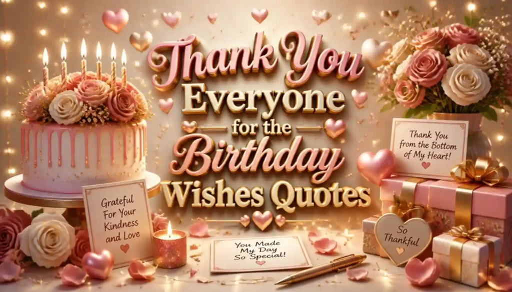 Thank You Everyone for the Birthday Wishes Quotes
